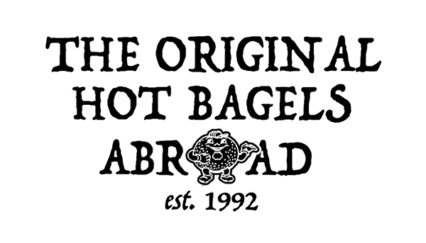 The original hot bagels Logo and illustration on a white background