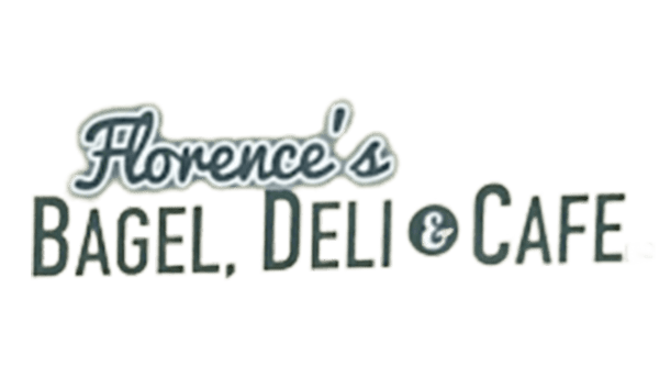 Florence Bagel Deli and cafe Logo and illustration on a white background