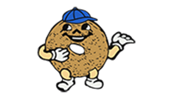 Bagelman logo and illustration on a white background